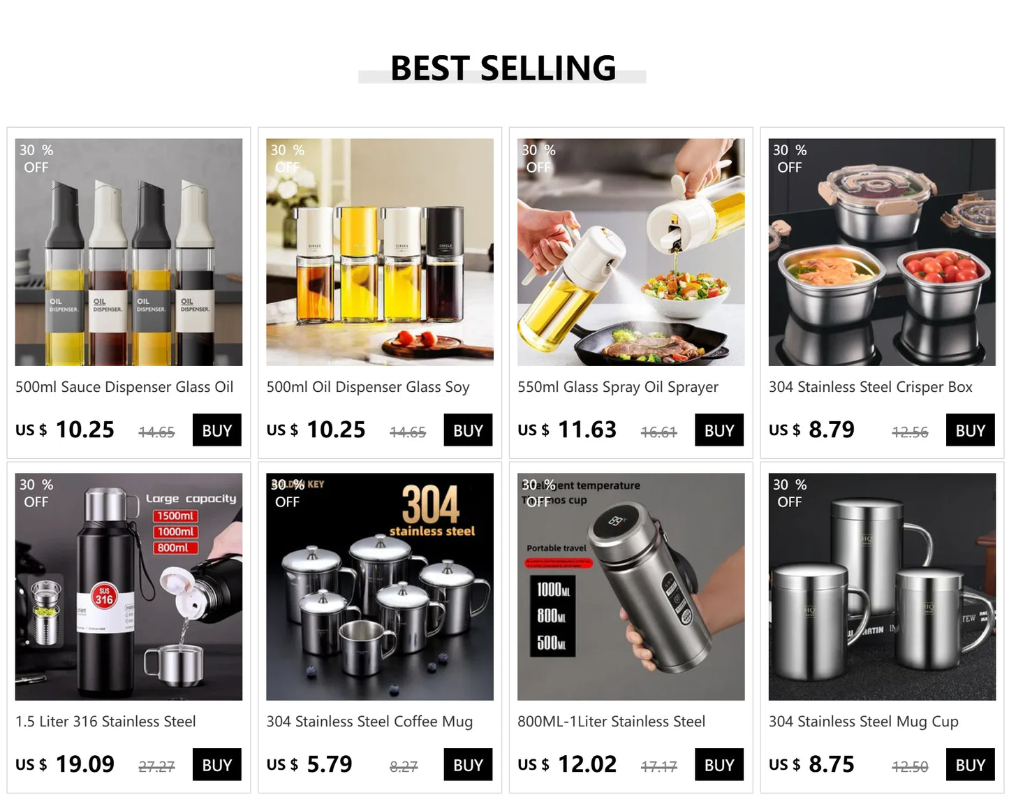 Garrafa Térmica à Vácuo - 380 ou 500 ml